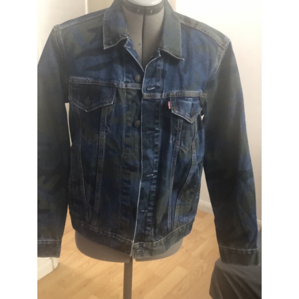 Levi struss trucker jacket Denim And Green Camouflage Size S